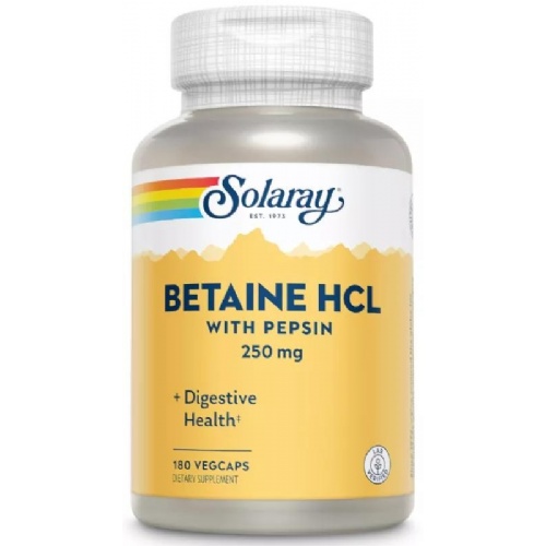 Solaray betaine hcl pepsin 250mg 180 c