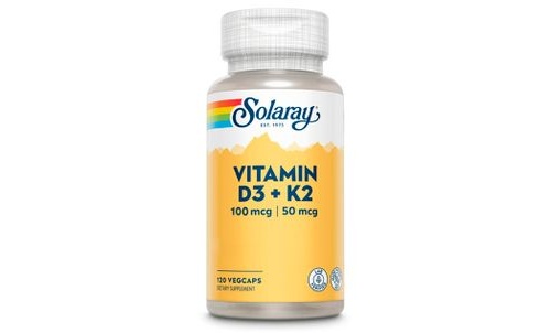 Solaray vitamina d3 & k2 mk7 120cap