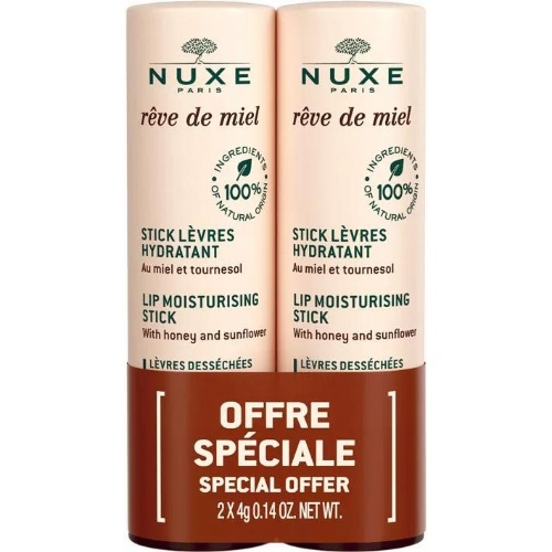 NUXE REVE DE MIEL DUPLO STICK LABIOS