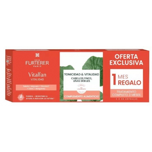 Vitalfan vitalidad cabello y uñas - rene furterer (3 envases 30 capsulas)