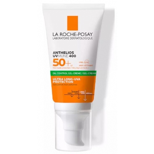 Anthelios oil control gel creme uv mune 400 spf 50+  1 envase 50 ml con color