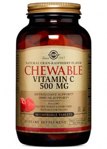 Solgar vit c 500 mg frambuesa 90c msdt