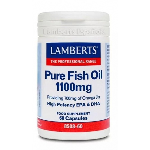 Lamberts aceite de pescado 1100mg 60 cap alta po