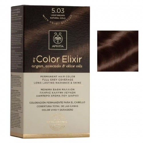 Apivita color elixir 5.03 castaño claro dorado