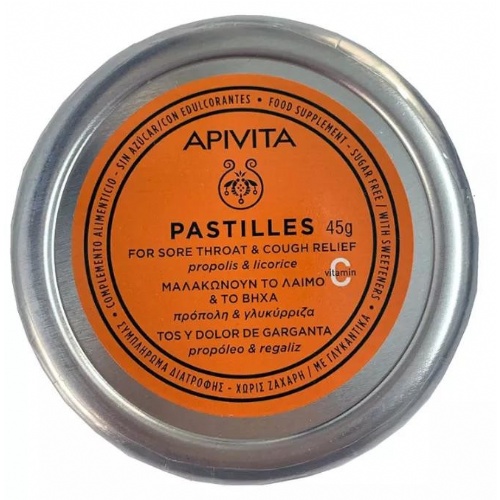 Apivita pastillas con propoleo regaliz 45g