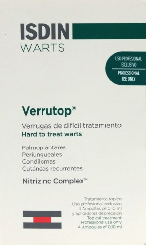 Verrutop isdin warts (0.10 ml 4 ampollas y aplicadores)