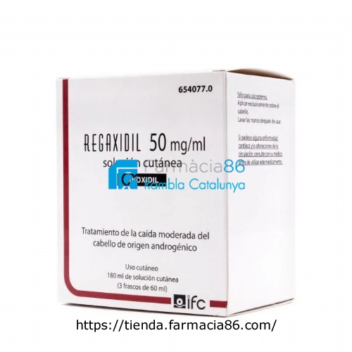 REGAXIDIL 50 mg/ml SOLUCION CUTANEA , 3 frascos de 60 ml