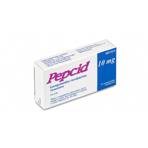 PEPCID 10 mg COMPRIMIDOS RECUBIERTOS , 12 comprimidos