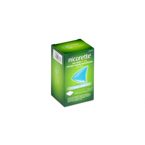 NICORETTE ICE MINT 4 mg CHICLES MEDICAMENTOSOS, 105 chicles