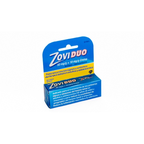 ZOVIDUO 50 mg/g + 10 mg/g CREMA , 1 tubo de 2 g