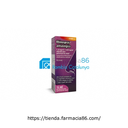 RHINOSPRAY ANTIALERGICO 1,18 MG/ML + 5,05 MG/ML SOLUCION PARA PULVERIZACION NASAL, 1 envase pulveriz