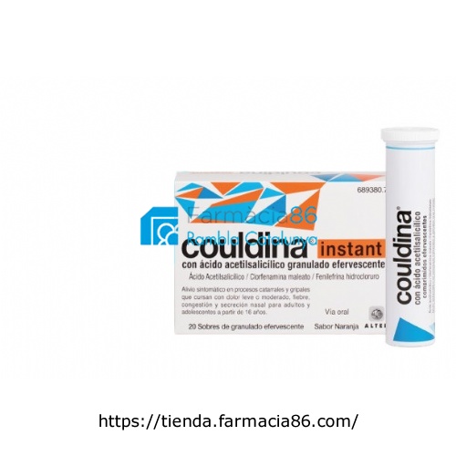COULDINA INSTANT CON ACIDO ACETILSALICILICO GRANULADO EFERVESCENTE , 20 sobres