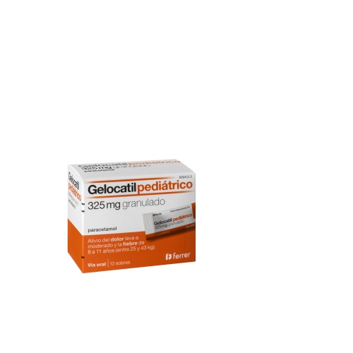 GELOCATIL PEDIATRICO 325 mg granulado , 12 sobres
