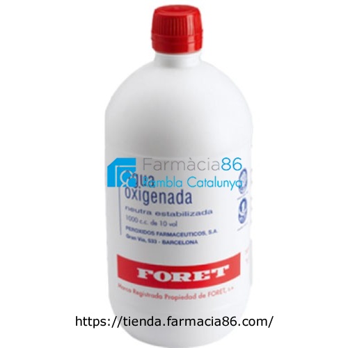AGUA OXIGENADA FORET 3 %  solución cutánea y concentrado para solución bucal  , 1 frasco de 1.000 ml
