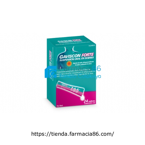 GAVISCON FORTE SUSPENSION ORAL EN SOBRES , 24 sobres