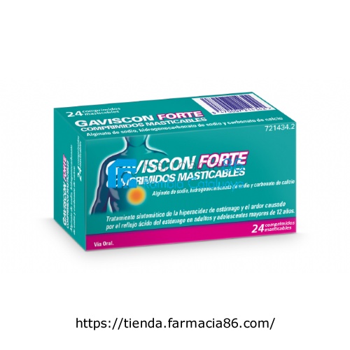 GAVISCON FORTE COMPRIMIDOS MASTICABLES , 48 comprimidos