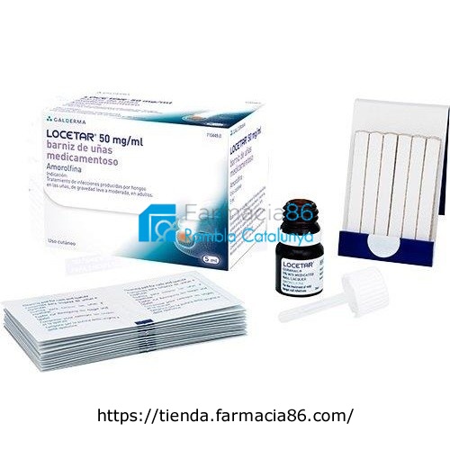 LOCETAR 50 MG/ML BARNIZ DE UÑAS MEDICAMENTOSO 1 frasco de 5 ml (vidrio tipo III)