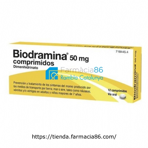 BIODRAMINA 50 mg COMPRIMIDOS , 12 comprimidos