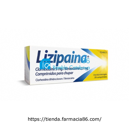 LIZIPAINA CLORHEXIDINA 5 MG/BENZOCAINA 2,5 MG COMPRIMIDOS PARA CHUPAR ,20 comprimidos