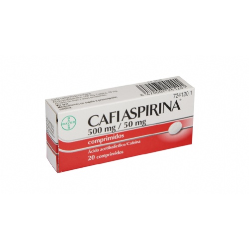 CAFIASPIRINA 500 mg/50 mg COMPRIMIDOS , 20 comprimidos
