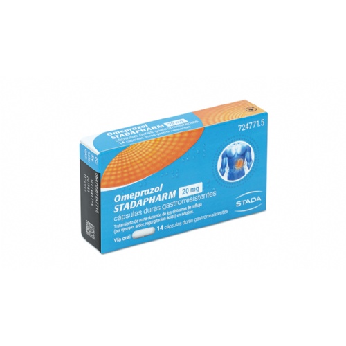 OMEPRAZOL STADAPHARM 20 MG CAPSULAS DURAS GASTRORRESISTENTES   14 cápsulas (Blister PVC/PVDC/AL)