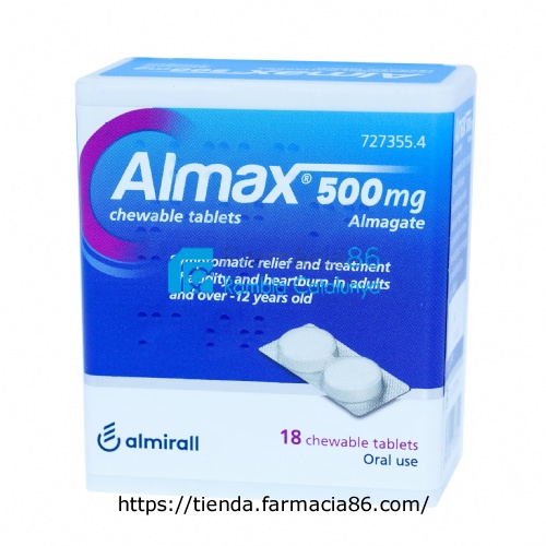 ALMAX 500 mg COMPRIMIDOS MASTICABLES,18 comprimidos