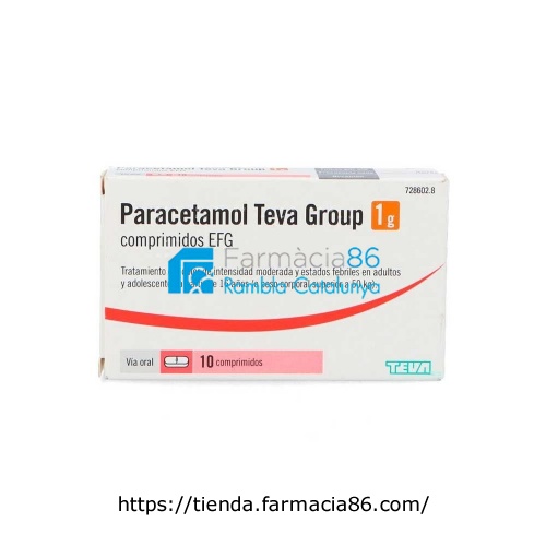 PARACETAMOL TEVA GROUP 1 G COMPRIMIDOS EFG 10 comprimidos