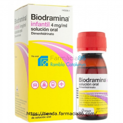 BIODRAMINA  INFANTIL 4 mg/ml SOLUCION ORAL , 1 frasco de 60 ml