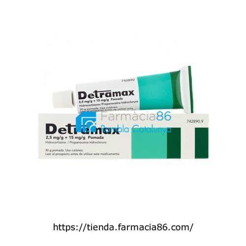 DETRAMAX 2,5 mg/g + 15 mg/g POMADA , 1 tubo de 30 g