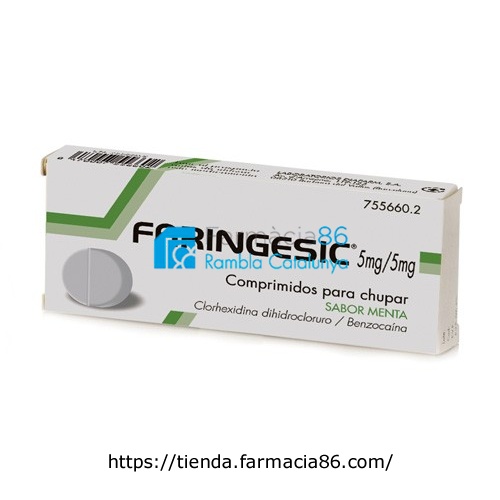 FARINGESIC 5 mg/5 mg COMPRIMIDOS PARA CHUPAR SABOR MENTA 20 comprimidos