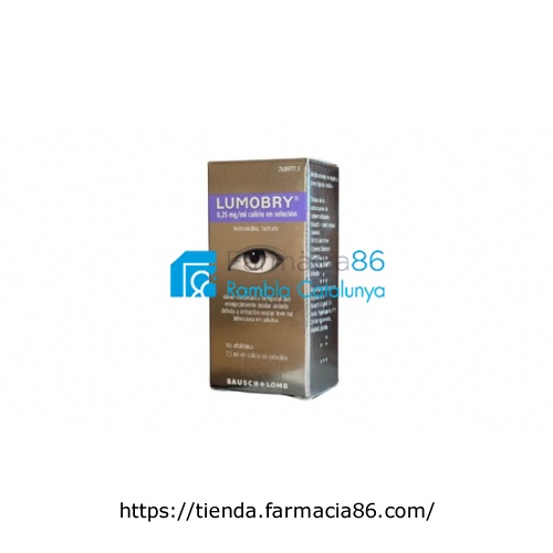 LUMOBRY 0,25 MG/ML COLIRIO EN SOLUCION, 1 frasco de 7,5 ml