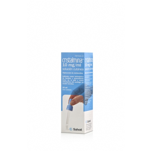 CRISTALMINA 10 mg/ml SOLUCION CUTANEA, 1 frasco de 25 ml