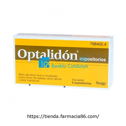 OPTALIDON 500 MG/75MG SUPOSITORIOS  , 6 supositorios