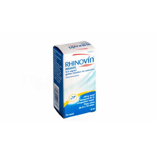 RHINOVÍN INFANTIL 0,5 MG/ML GOTAS NASALES EN SOLUCIÓN, 1 frasco de 10 ml