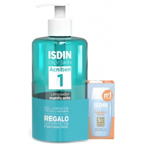 Isdin oily skin acniben limpiador matificante gel  1 frasco 400 ml