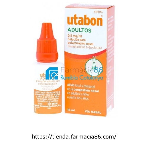 UTABON ADULTOS 0,5 mg/ml SOLUCION PARA PULVERIZACION NASAL, 1 frasco de 15 ml