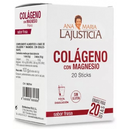Colageno con magnesio sticks (fresa 20 sticks (5 g))