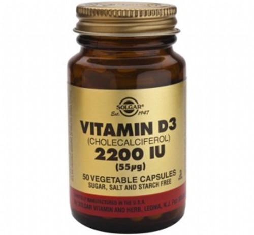 Solgar vitamina d3 colecalciferol  2200 ui 50 capsulas vegetales