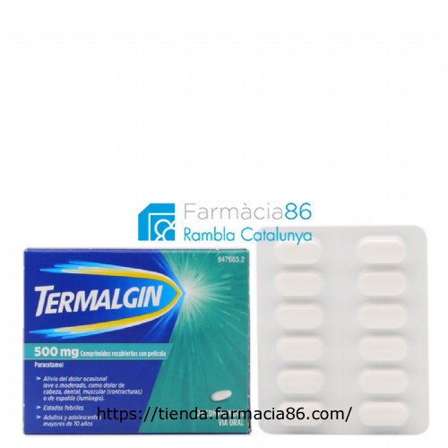 TERMALGIN 500 mg COMPRIMIDOS RECUBIERTOS CON PELICULA , 24 comprimidos