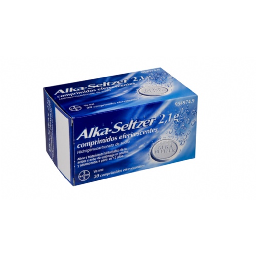 ALKA-SELTZER 2,1 g COMPRIMIDOS EFERVESCENTES , 20 comprimidos