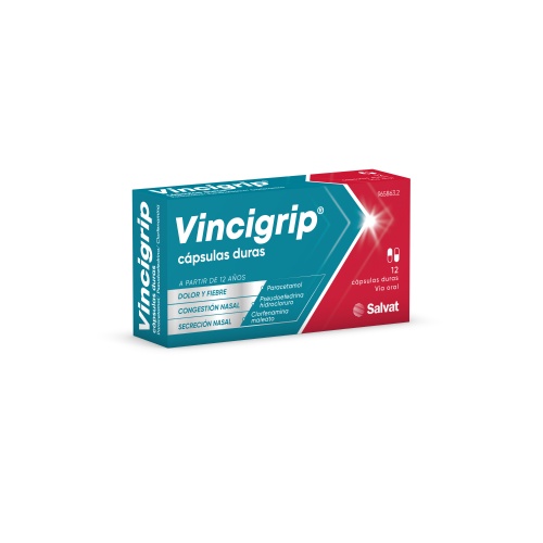 VINCIGRIP CAPSULAS DURAS , 12 cápsulas