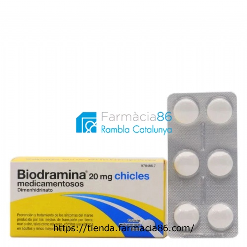 BIODRAMINA 20 mg CHICLES MEDICAMENTOSOS , 12 chicles