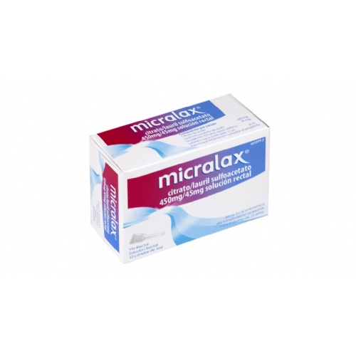MICRALAX CITRATO/LAURIL SULFOACETATO 450 mg/45 mg solucion rectal , 4 enemas