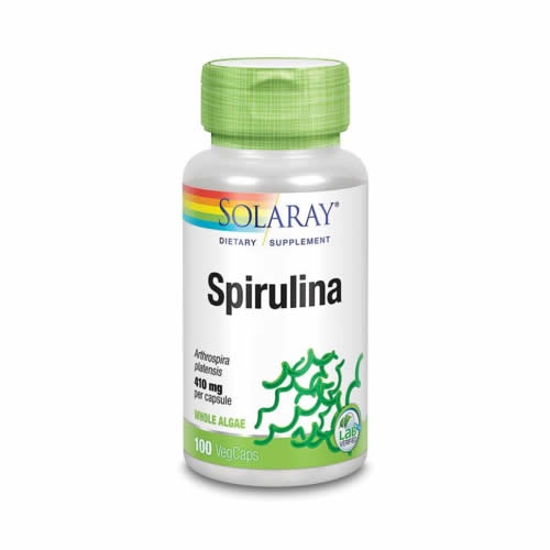 Solaray spirulina 410 mg 100 caps
