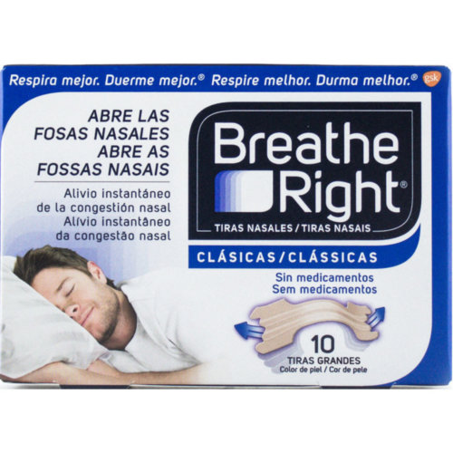 Breathe right clasicas - tira adh nasal (10 unidades)