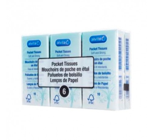 Alvita pañuelos bolsillo 6 u