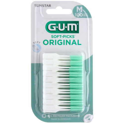 Soft picks - gum 632 m100 sin fluor (100 unidades regular)