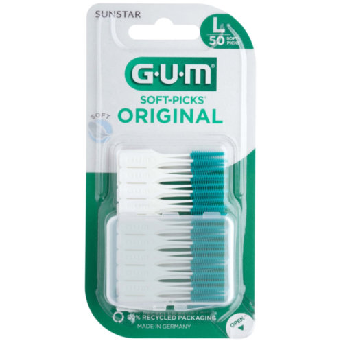 Soft picks - gum 634 l50 sin fluor (50 unidades largo)