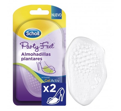 Scholl party feet apoyo almohadilla plantar - con tecnologia gelactiv (1 par)