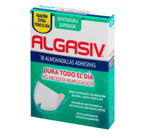 Algasiv almohadillas adhesivas dentadura superior (18 unidades)